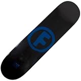Foundation Doodle F Skateboard Deck - 7.5 in. x 31.0 in. - Black / Blue