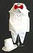 D-Ring White Dog Tuxedo - Dog Costume - Medium