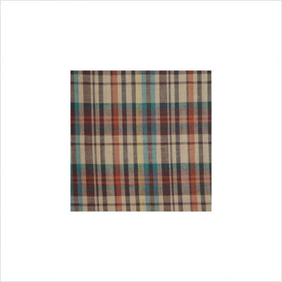 Multi Brown and Tan Plaid Window Curtain