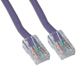 CAT5E, UTP, Bootless, 350MHz, Purple, 3 ft