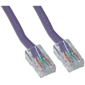 CAT5E, UTP, Bootless, 350MHz, Purple, 3 ft