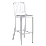 Euro Style Aluminum Cafe-Bar Stool (Style: Brushed Aluminum)