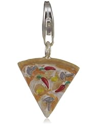 VINANI brand Germany 925 Sterling Silver Charm Pendant Pizza Piece colored enameled HPI