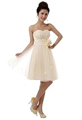 Polyester/Rayon/Tulle/Viscose Short Sweetheart Bridesmaid Dress/Mini Dress 