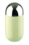 Typhooon Capsule Gloss Cream Glazed Ceramic Large Storage Canister with Stainless Steel Airtight Lid