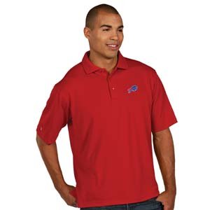 NFL Men's Buffalo Bills Pique Xtra Lite Desert Dry Polo Shirt (Dark Red, XXX-Large) On Sale