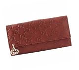 【並行輸入】グッチ GUCCI Wホック長財布 212104 AA61G 6314 GG型押しソフトカーフ (ダークレッド) GUCCI