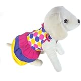 UP Collection The Circles and Bow Dress for Dogs, XX-Small