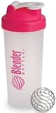 Blender Bottle with Blender Ball, Color: Pink, 28 oz Bottle