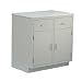 Looped Logic LL3535DD-SSAA 2 Doors Modular Steel Base Cabinet with Chemical Resistant Powder Coated Finish, 35" Length x 35.375" Height x 22" Depth, 2 Drawers