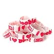 Keep-A-Breast 1 Inch I Love Boobies Bracelet White/Pink