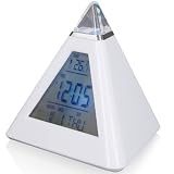 picture of 7 LED Pyramid Colour Changing Digital Alarm Clock