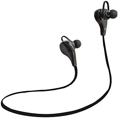 Bluetooth 4.0 Headset Stereo Earphones Wireless Earset Earbuds Sweatproof Sports Running Headphones with Microphone For Andorid IOS Mobile Phones 3D music experience Smart Voice Control (Black)