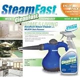 SteamFast Handheld Steam Cleaner with Mildew Disinfecting Cleaner Combo