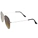 zeroUV - ClassicTeardrop Full Metal Frame Gradient Flat Lens Aviator Sunglasses 59mm