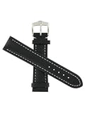 Wenger 20mm -Black Leather Strap