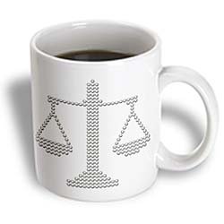 Dotted Scale of Justice - modern design (pearls) - 11oz Mug Dotted Scale of Justice - modern design (pearls) - 11oz Mug