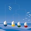 Flensted Sail Fun Boating Nursery Mobile Flensted Sail Fun Boating Nursery Mobile