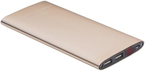 Ssuzy 10000mAh Ultra-slim Power Bank Portable Battery Charger for iPhone, iPad and Android Devices, Gold