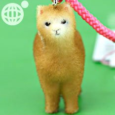 ＊*ふさふさしてて可愛すぎっっ*＊アルパカ根付携帯ストラップ(ホワイト)