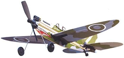 LYONAEEC Flyable Historic Rubber Band Toy Model Plane Spitfire by Lyonaeec