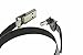 Black FPV Flat Slim Thin Ribbon FPC Cable Micro USB 90 Degree to Standard USB A for sync and Charging (60CM)