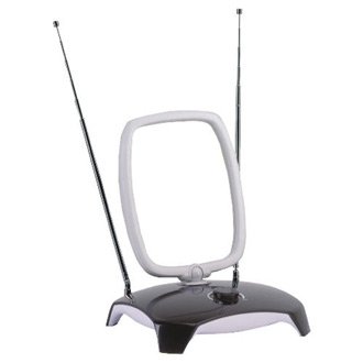 eVision 46dB Variable Gain Amplified Indoor Aerial for Digital TV DAB FM Freeview DVB-T House Caravan Boat