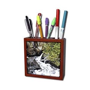 WhiteOak Photography Nature Scenes - Creek View with rocks - Tile Pen Holders-5 inch tile pen holder
