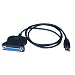 Dekcell USB to DB25 (Female) Parallel Printer Cable Adapter
