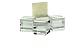Oleg Cassini 168891 Square Crystal Place Card Holder, Set of 4