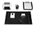 Dacasso Eco-Friendly Black Leather 7-Piece Desk Set