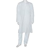 White Cotton Dress Embroidered Kurta Pajama for Men Size M Chest :40 (chgkp077)