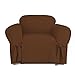 Linen Store Microsuede Slipcover Furniture Protector Cover, Perfect for Pets, Brown, Chair