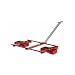 GKS TL-20 Front Steerable Tandem Dolly for 4-Point Support, 44000lbs Capacity, 50"-63" Adjustable Width