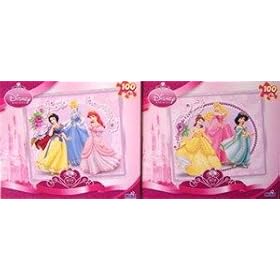 Disney Princess set of two 100 piece Puzzles Off to the Ball and Posing Pretty