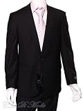 Chianti One Button Double vented Solid black Man-Made Fiber Suit 40R - Get A FREE Designer Silk Tie ~1 Button Limited Edition
