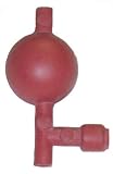 Pipette Filler, Rubber Bulb, 60 Ml, 3-Valve Red