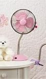 Deco Breeze Colored Gooseneck Desktop Fan in Pink