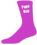 Hot Pink Mens Wedding Socks - High Quality Page Boy Hot Pink Socks (Small UK 9-12)