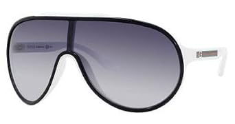 Click here to buy Gucci 1004 BLACK WHITE GRAY GRADIENT LENS Sunglasses by Gucci.