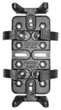 RAM Mount Universal Finger Grip Cradle on Aluminum Motorcycle Brake Mount (RAM-B-174-UN4U)