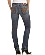 Antik Denim Morgan Beaded-Pocket Skinny Jeans, Medium Wash