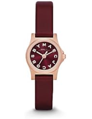 Marc by Marc Jacobs MBM1281 Henry Dinky Rose Tone Maroon Leather Watch