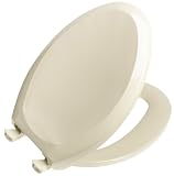 Tools & Hardware : Mayfair 120SLOWA 346 Designer Series Plastic Toilet Seat with Whisper-Close and Easy-Clean Hinges, Elongated, Biscuit/Linen