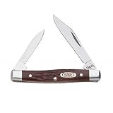 Case Small Brown Pocket Folding Knife With Clip/Pen Blade Md: 083.