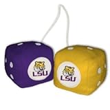 LSU Tigers Fuzzy Dice plush a perfect gift for any sports fan