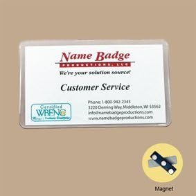 3 1/2" x 2" Business Card Holder - 3 Touchpoint Magnet - 50 per pkg