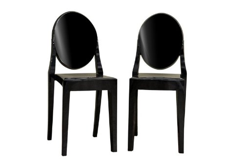Set of 2 Accent Black Finish