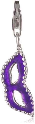 Vinani Damen-Charm Maske gl&auml;nzend lila emailliert Fasching 925 Sterlingsilber HMAS Preisvergleich