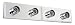 Craftmade 13224CH4 Mirrored Chrome Split Bath Traditional / Classic Four Light Ambient Lighting 24 Length Bath Bar from the Split Bath Collection